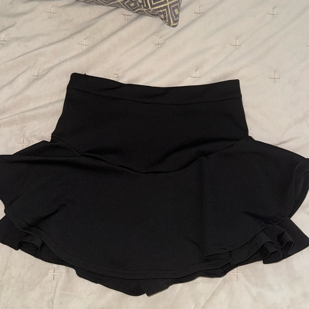Black mini skirt